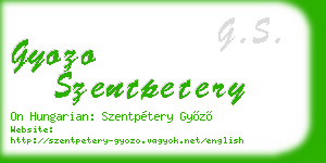gyozo szentpetery business card